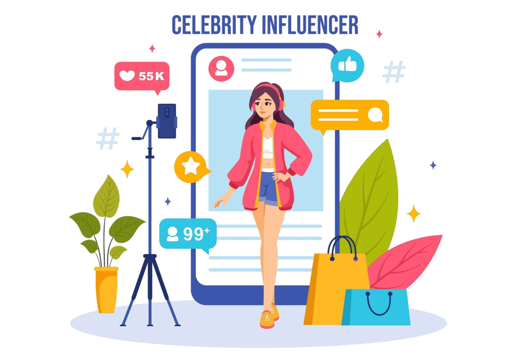 Influencers collaboration illustration for travel seo