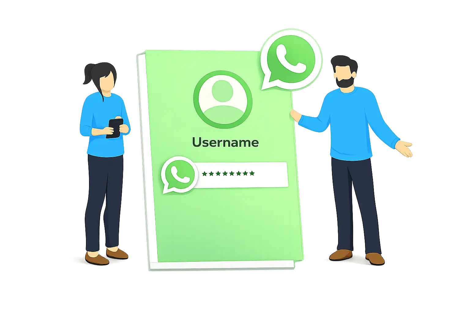 whatsApp will display user name instead of phone numbers